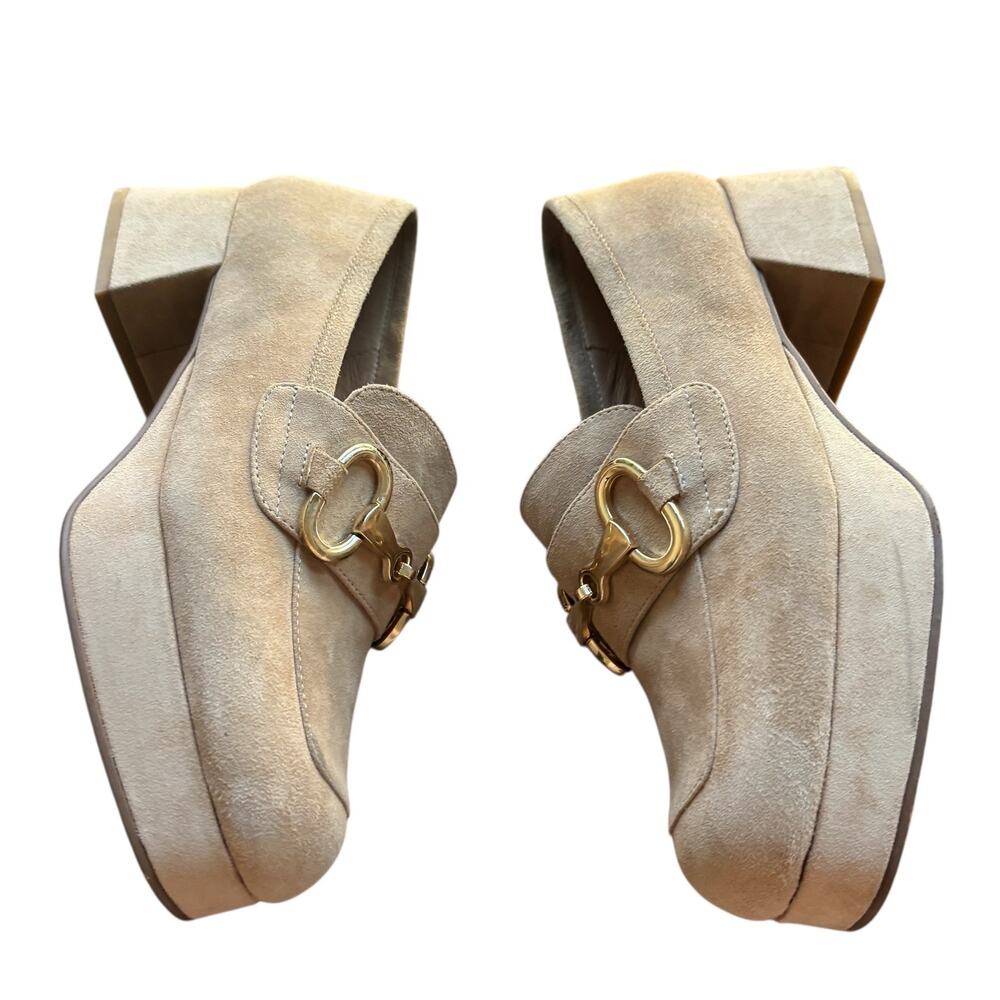 Jeffrey Campbell Tan Suede Platform Loafers - Picture 6 of 12